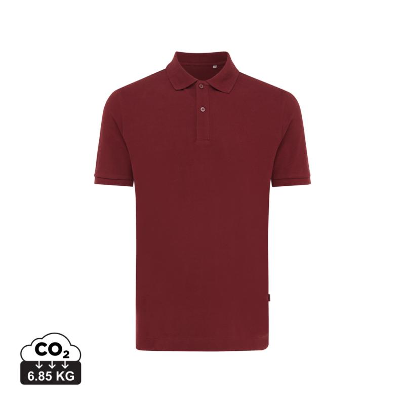 Polo tričko IQONIQ Yosemite z recykl. bavlny vínovo červená XXXL