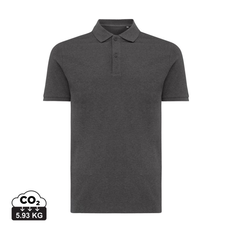 Polo tričko IQONIQ Yosemite z recykl. bavlny heather anthracite XXXL