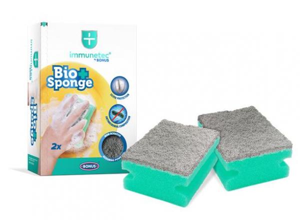 Špongia na riad, 2 ks, BONUS "Bio Sponge Immunetec" 3