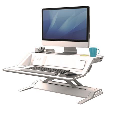 Pracovná stanica k práci v sede/stoji, FELLOWES, "Lotus™ DX", biela 1