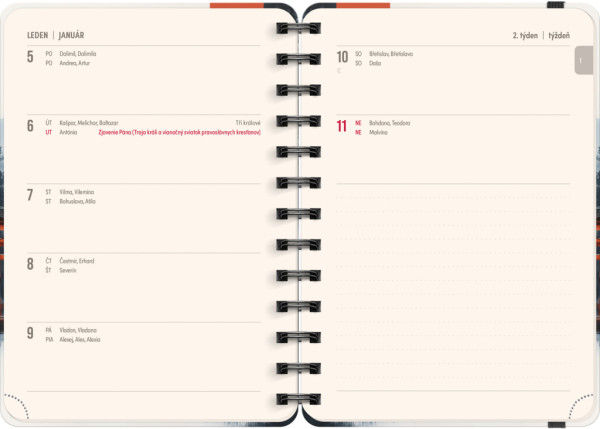 NOTIQUE Špirálový 18-mesačný diár Petito – Japonsko 2025/2026, 13 x 18 cm 1