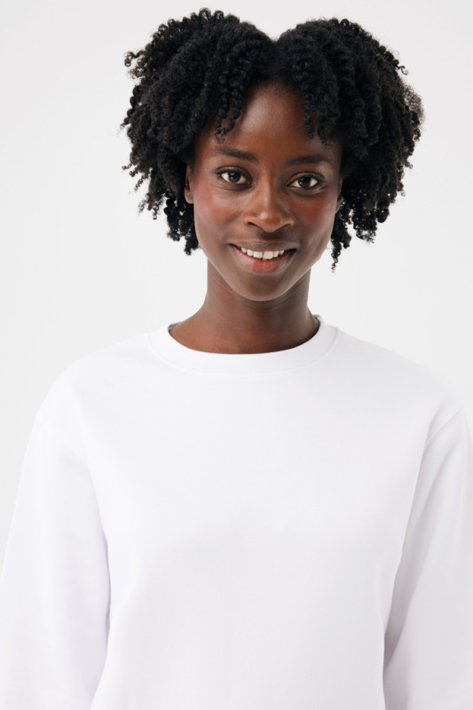 IQONIQ Toria Unisex mikina s okrúhl. výstrihom z rec. bavlny recycled white S 9