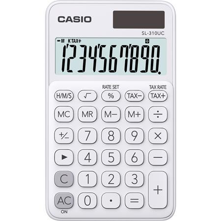 Kalkulačka, vrecková, 10 miestny displej, CASIO "SL 310" biela 1