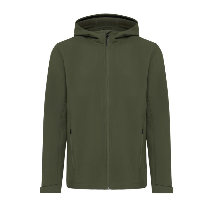 Pánska soft shell bunda IQONIQ Makalu z recykl. polyesteru khaki XL 1