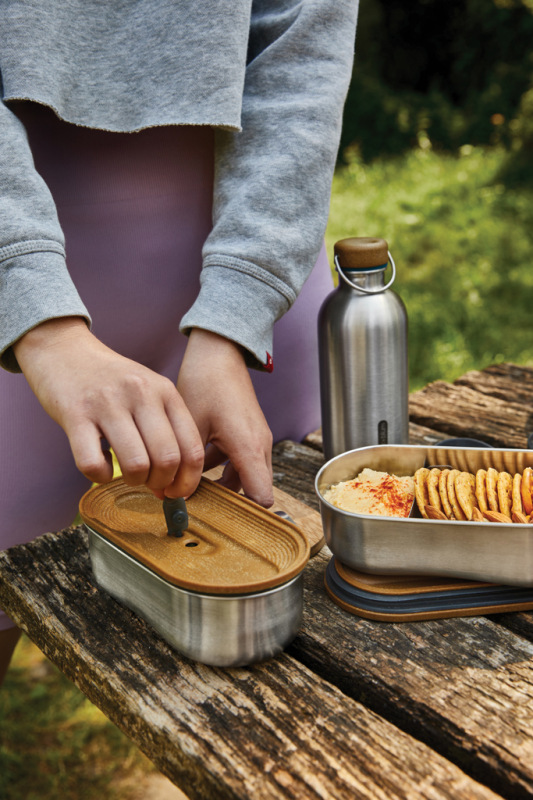 Nerezový dvojitý Bento box Black+Blum sivá 13