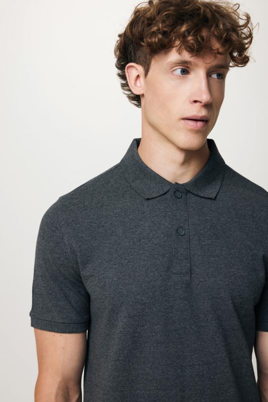 Polo tričko IQONIQ Yosemite z recykl. bavlny heather anthracite XXS 14