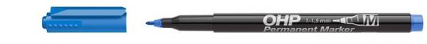 Permanentný popisovač, OHP, 1-1,5 mm, M, ICO, modrý 1