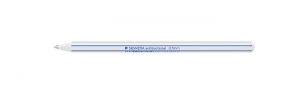 Gulôčkové pero, displej, 0,7 mm, s vrchnákom, antibakteriálne, ICO "Signetta", modrá 2