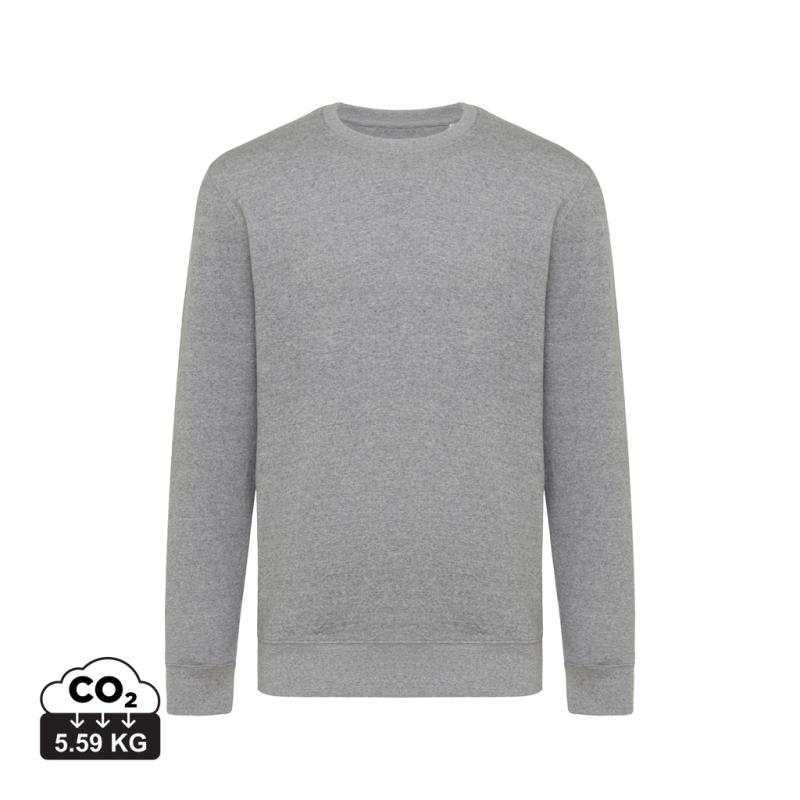 Ľahká mikina IQONIQ Etosha z recykl. bavlny light heather anthracite XXL