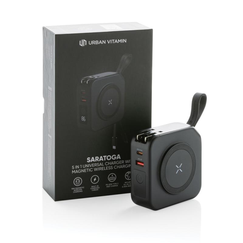 Nabíjačka Urban Vitamin Saratoga 5 in 1 čierna 17