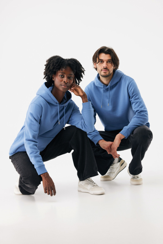 IQONIQ Joshua Unisex mikina s kapucňou z rec. bavlny moon blue XXS 18