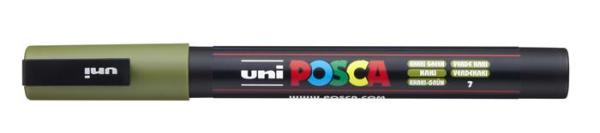 Dekoračný popisovač, 0,9-1,3 mm, UNI "Posca PC-3M", khaki