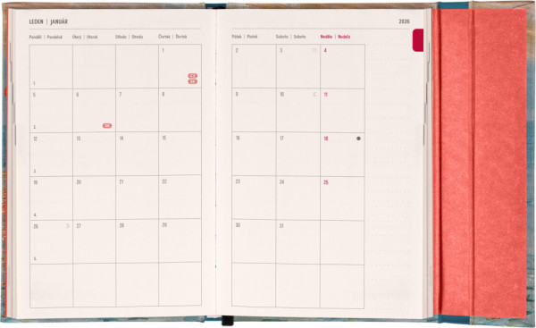 NOTIQUE Týždenný magnetický diár Claude Monet 2026, 11 x 16 cm 3