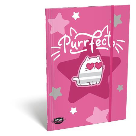 Doska s gumičkou, kartón, A5, LIZZYSULI, "Kit tok Stars Purrfect" 1