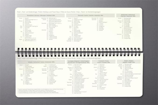 Kalendár, stolový, 2026, 300x143x18 mm, SIGEL "Conceptum", čierny 6