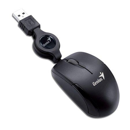Myš, drôtová, optická, malé rozmery, USB, GENIUS "Micro Traveler", čierna 1