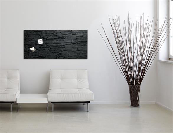 Magnetická sklenená tabuľa, 46x91 cm, SIGEL "Artverum® ", bridlica 3