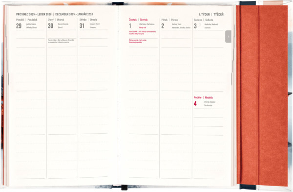 NOTIQUE Týždenný magnetický diár Japonsko 2026, 13 x 21 cm 1