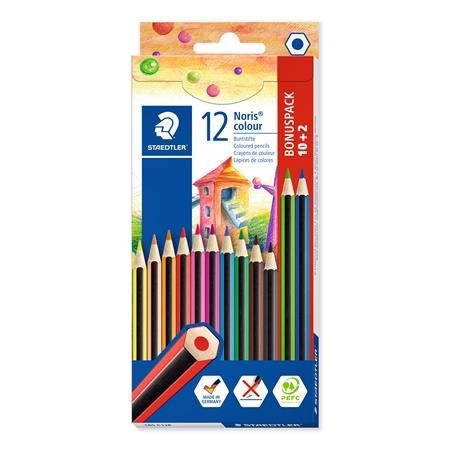 Farebné ceruzky, šesťhranné, STAEDTLER "Noris Colour", 10+2 rôznych farieb 1