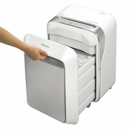 Skartovací stroj, mikro krížový rez, 14 listov, FELLOWES "Powershred LX211", biela 3