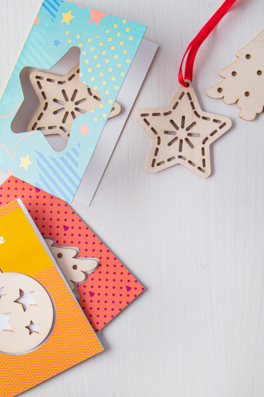 TreeCard Vianočná pohľadnica, hviezda 8