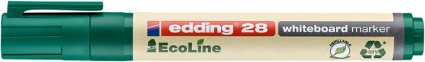 Popisovač na biele a flipchartové tabule, 1,5-3 mm, kuželový, EDDING "28 Ecoline", zelený 1