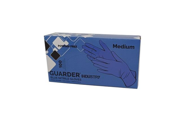 . Ochranné rukavice, jednorazové, nitrilové, veľkosť: S, 100 ks, nepudrované, modré 1