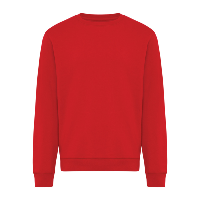 IQONIQ Toria Unisex mikina s okrúhl. výstrihom z rec. bavlny červená S 1