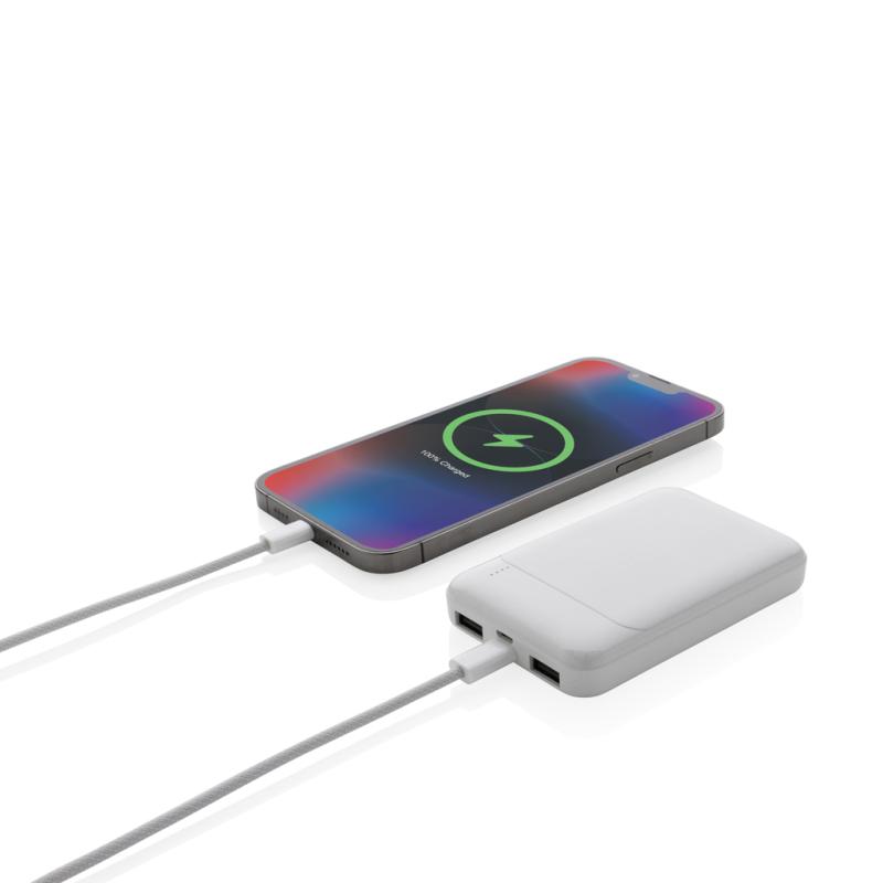 Powerbanka 5000 mAh z RCS recykl. plastu biela 2