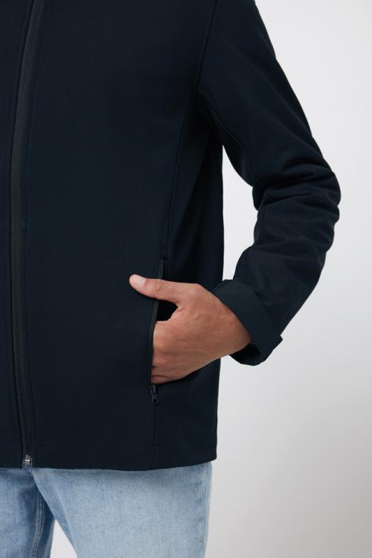 Pánska soft shell bunda IQONIQ Makalu z recykl. polyesteru čierna L 11