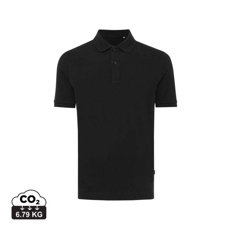 Polo tričko IQONIQ Yosemite z recykl. bavlny čierna 4XL