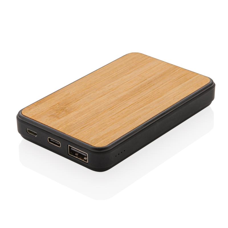 Powerbanka 5 000 mAh z bambusu a RCS Rplastu hnedá 1