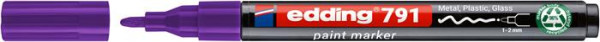 Lakový popisovač, 1–2 mm, PCR, EDDING "791", fialový 2