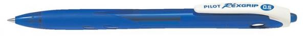 Guľôčkové pero, 0,21 mm, stláčací mechanizmus, PILOT "Rexgrip EF", modré 1