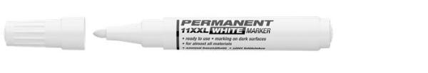 Permanentný popisovač. 1-3 mm, kužeľovitý hrot, ICO "Permanent 11 XXL", biela 3