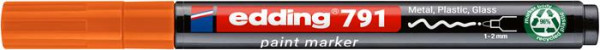 Lakový popisovač, 1-2 mm, PCR, EDDING „791“, oranžový