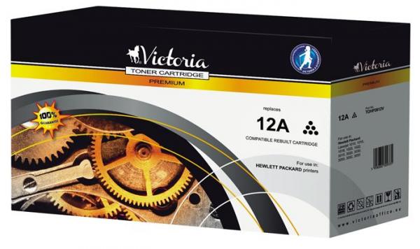 12A toner do tlačiarní LaserJet 1010, 1015, 1018, VICTORIA, čierny, 2k