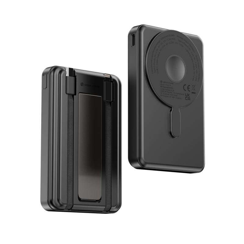 Magnetická powerbanka Urban Vitamín Delano 5v1 10000mAh 20W čierna 17