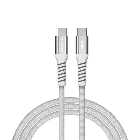 USB kábel, USB-C – USB-C, 1,2 m, 60 W, magnetický, VERBATIM, sivý 2