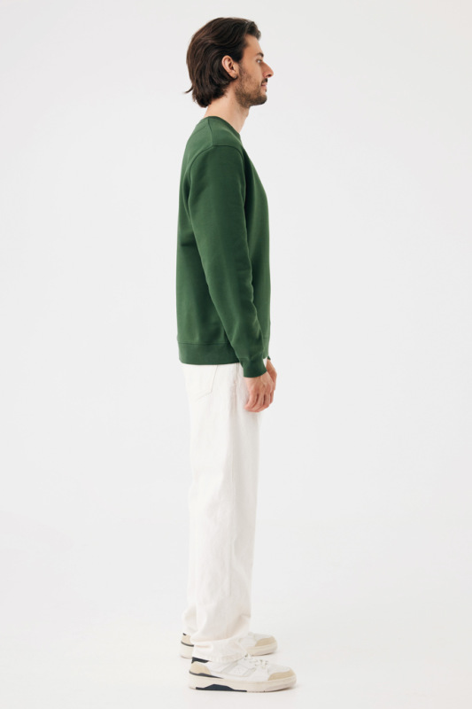 IQONIQ Toria Unisex mikina s okrúhl. výstrihom z rec. bavlny forest green XXS 6