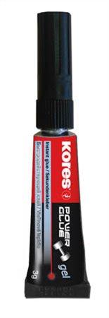 Sekundový lepiaci gél, 3 g, KORES "Power Glue Gel" 1