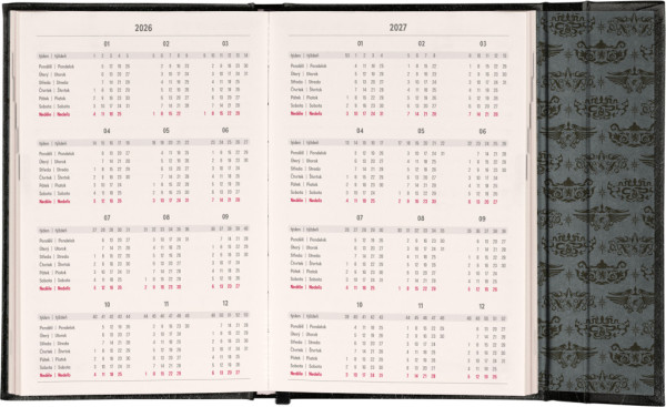 NOTIQUE Týždenný magnetický diár Harry Potter – Lumos 2026, 11 x 16 cm 2