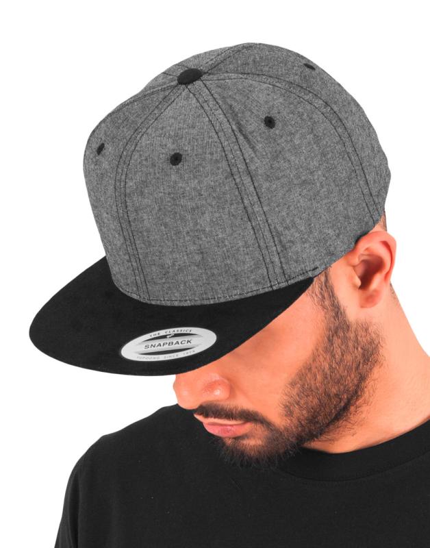 Chambray-Suede Snapback šiltovka
