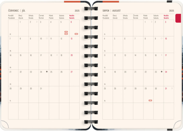 NOTIQUE Špirálový 18-mesačný diár Petito – Japonsko 2025/2026, 13 x 18 cm 3
