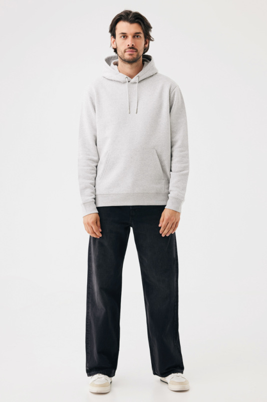 IQONIQ Joshua Unisex mikina s kapucňou z rec. bavlny light heather grey S 6