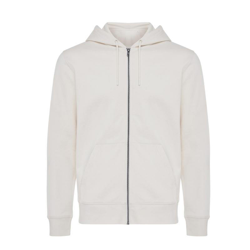 Mikina na zips s kapucňou IQONIQ Abisko z recykl. bavlny natural raw L 1