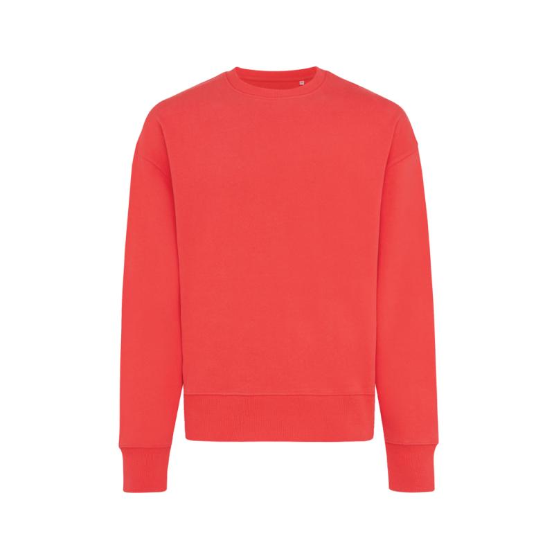 Mikina IQONIQ Kruger relaxed fit z recykl. bavlny luscious red XL 1