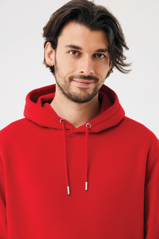 IQONIQ Joshua Unisex mikina s kapucňou z rec. bavlny červená L 14