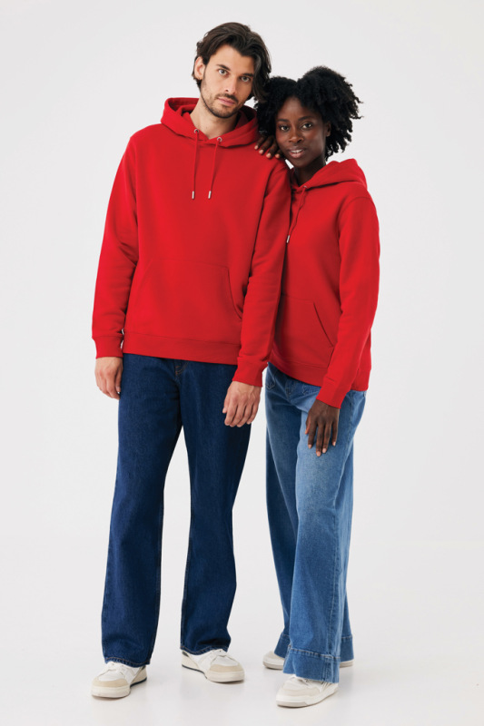 IQONIQ Joshua Unisex mikina s kapucňou z rec. bavlny červená XXXL 16