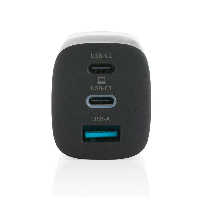 Philips 65W ultra rýchly PD 3-portový USB stenový nabíjačka čierna 4